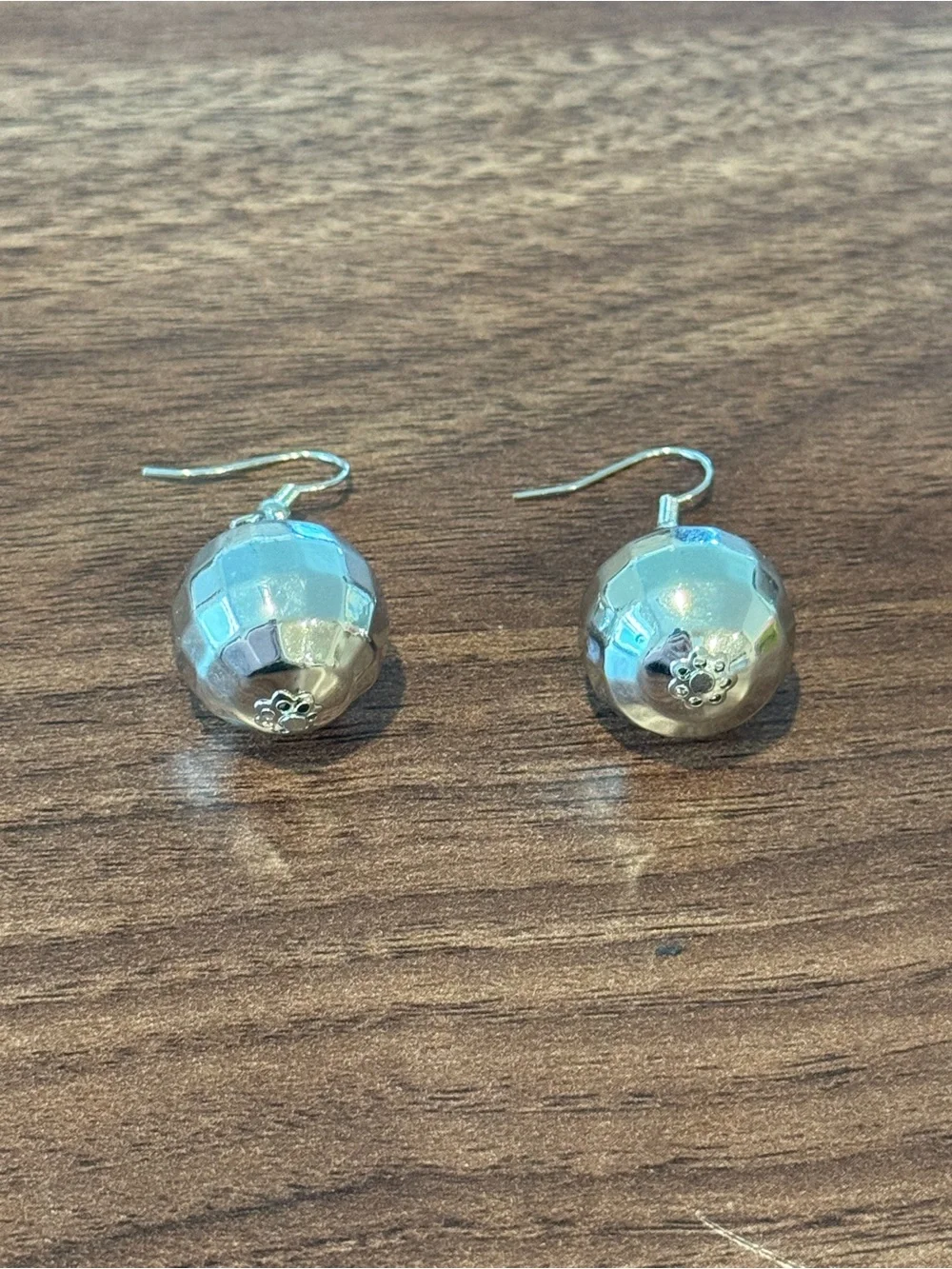 Silver Disco Earrings